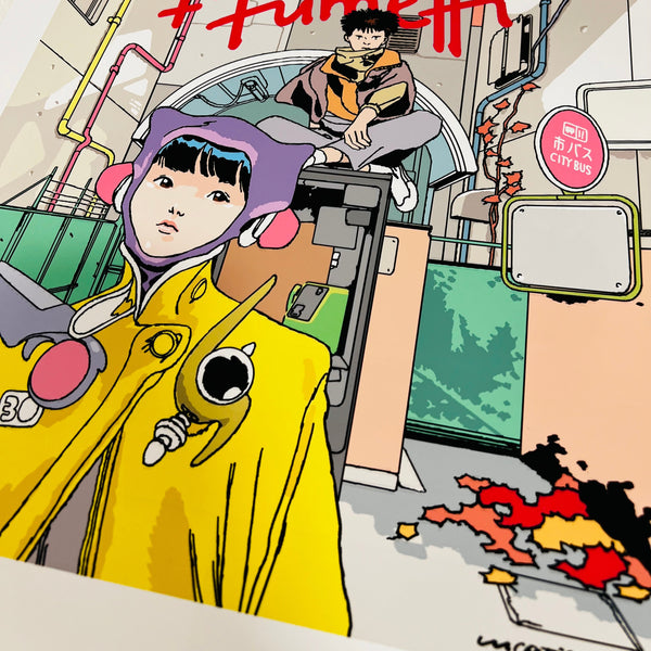 Luca Tieri - Bus Stop (Finzioni Fumetti) Art Print- No Frame -Lily in LA Exhibition