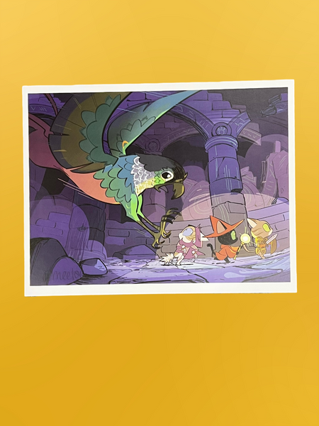 Amie Sanchez DND Cat & Bird Art Print