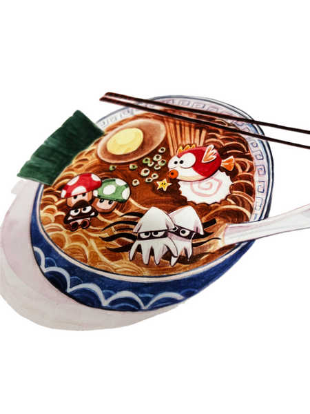 Fawn Veerasunthorn- Ramen For Champion Art Print - Mario Bros Show