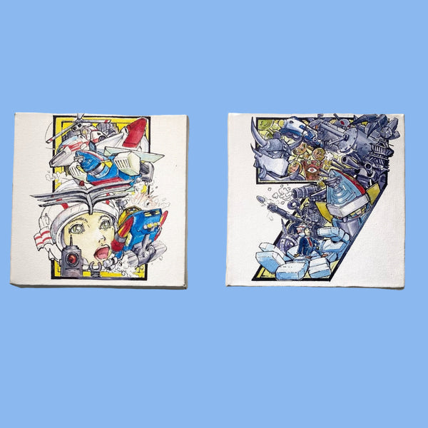 ImaiToonz - One and Seven (Tetsujin-17)- Tokusatsu Exhibition - Original Artwork