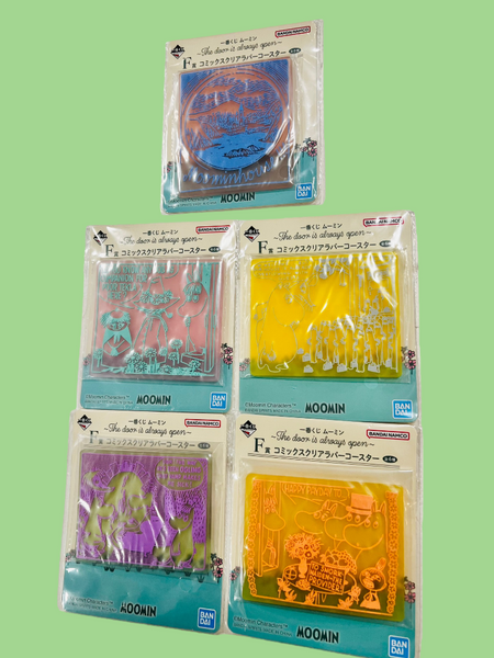 Moomin Ichiban Kuji F Prize Comic Clear Rubber Coaster