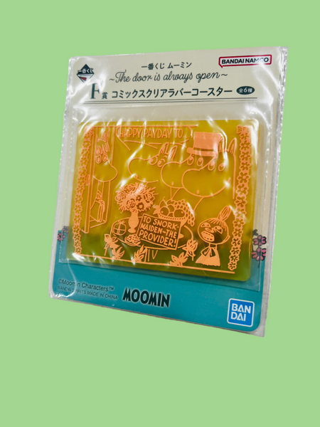 Moomin Ichiban Kuji F Prize Comic Clear Rubber Coaster