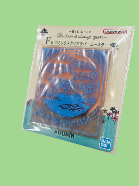 Moomin Ichiban Kuji F Prize Comic Clear Rubber Coaster