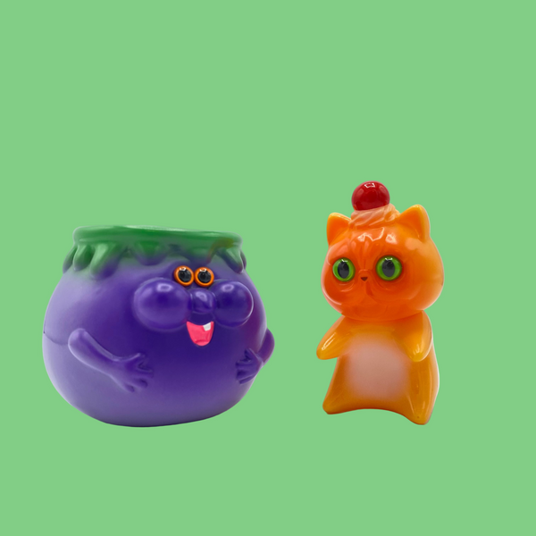Refreshment Toy - Tsubo Chan & Chibi Neko | Soft Vinyl Toy
