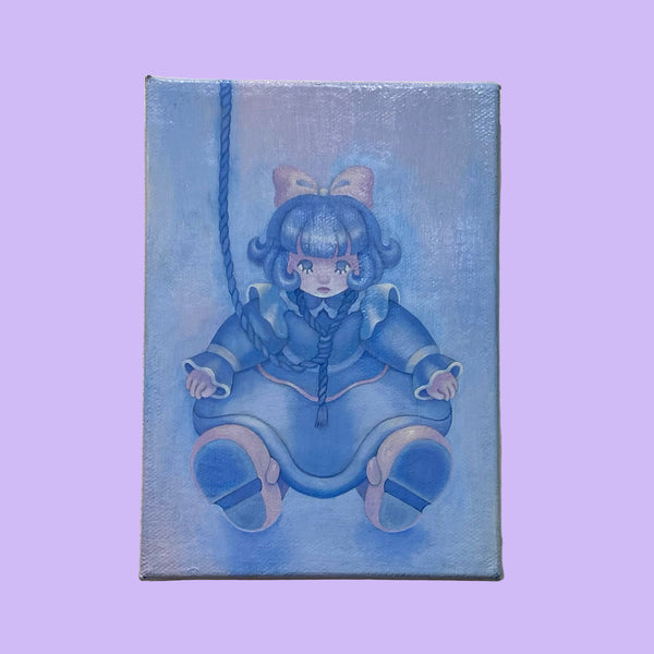 Angela Ramones - "My Dolly" Original Artwork | Crimson Shadows: Italian Horror Art Exhibition