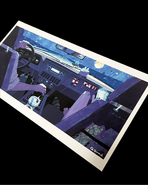 Jane Schneider - Night Drive Home Art Print - Dream Team Show