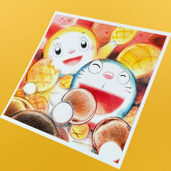 Junyi Wu- Doraemon and Dorami Art Print - Doraemon Show