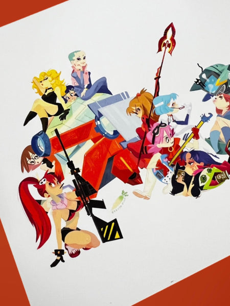 Keiko Murayama - Gainax Art Print - Gainax Tribute Show