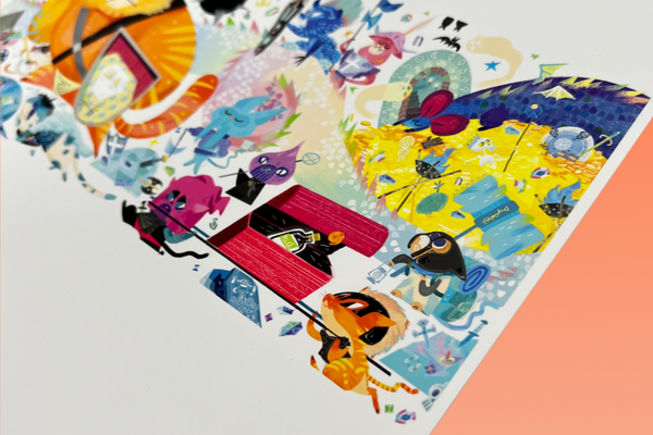Keiko Murayama - Treasure Kitty Hunters Print - Dream Team Show