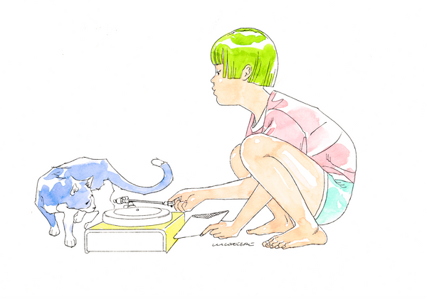 Luca Tieri - Record - Original Art Work - NO FRAME - Lily in LA Exhibition