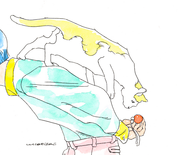 Luca Tieri - Earrings Original Art Work - NO FRAME - Lily in LA Exhibition