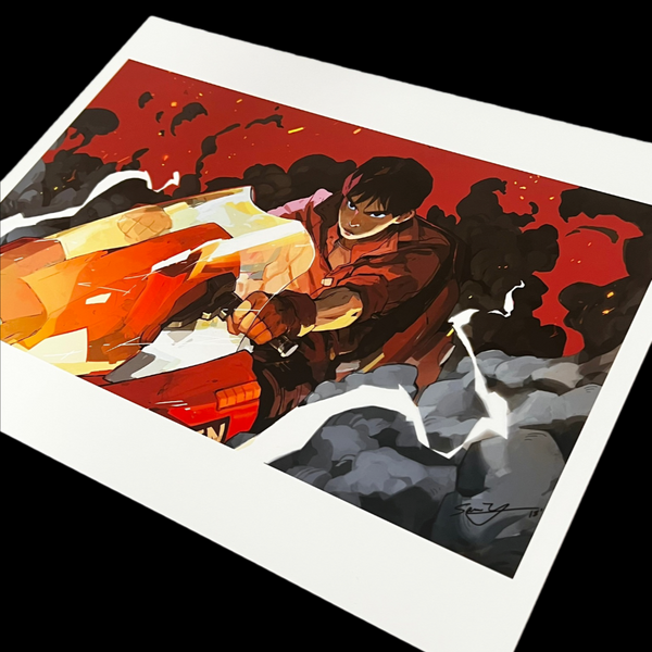 Samuel Youn - Kaneda on His Bike Art Print - Neo Tokyo: Akira Show