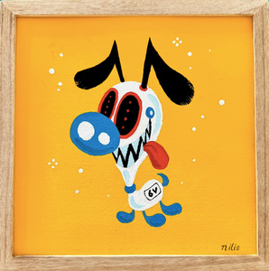 Nikolas Ilic - "Robo Dog" Framed Art ( Super Milk Chan Tribute Art Show )