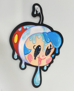 Zoë Moss - "Drooling Dumbass" Framed Art ( Super Milk Chan Tribute Art Show )