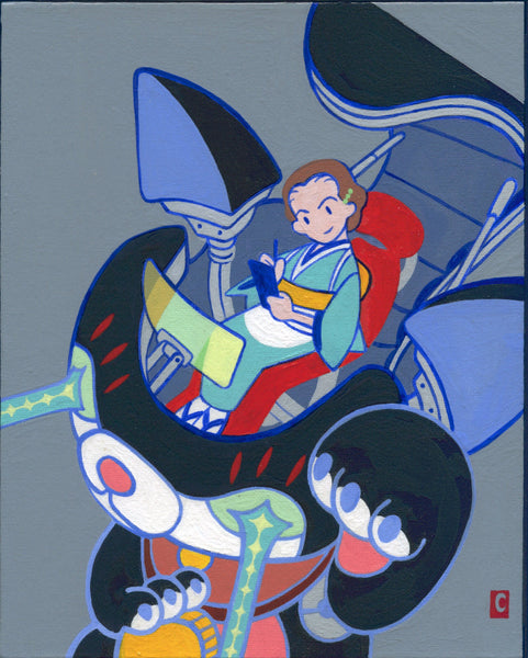 Sumin Ha - Super Neko Series - 01 - Original Art- Maneki Neko Exhibition