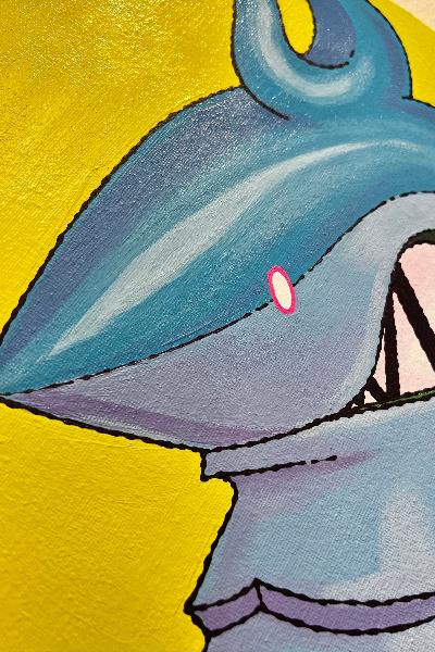 Touma - Ranging Shark Original artwork on Canvas - Touma & Mao Exhibition