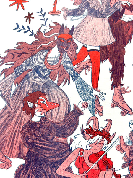 Natalie Andrewson - And So The Journey of the Night Descends Riso Print