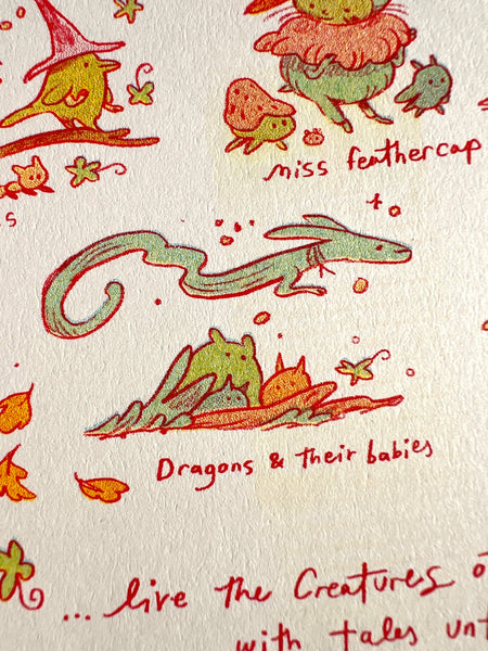 Natalie Andrewson - The Creatures of Autumn Riso Print