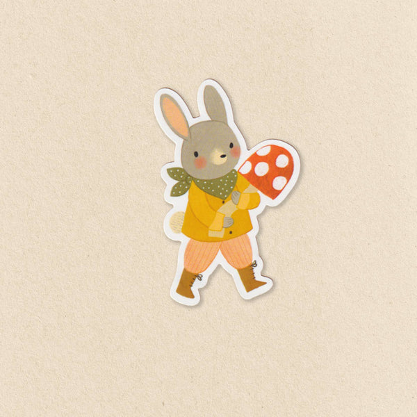 Harvest Bunny & Mushroom Sticker