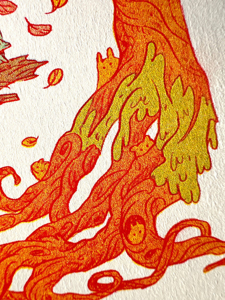 Natalie Andrewson - The Creatures of Autumn Riso Print