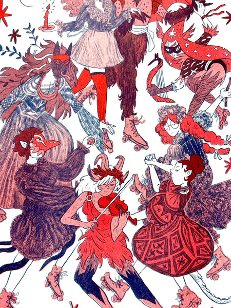 Natalie Andrewson - And So The Journey of the Night Descends Riso Print