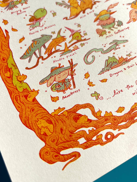 Natalie Andrewson - The Creatures of Autumn Riso Print