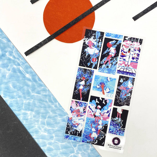 With the Waves Sticker Sheet