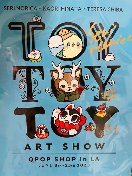 Toy Toy Toy Art Show Signed Poster - Morris, Inu Harigon & Kaiju Icy - Toy Toy Toy Art Show