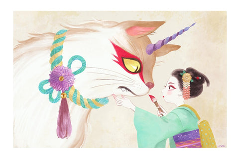 Heejin Park - Unicat Art print - Unicats and Caticrons Show