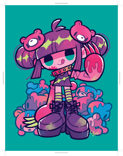 Yuri Takahashi - Strongest Me - Framed Giclee - Gloomy Bear Exhibition