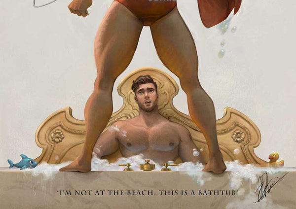 David Ardinaryas Lojaya - Bathtub Lifeguard - Art Print - BL x GL Art Show