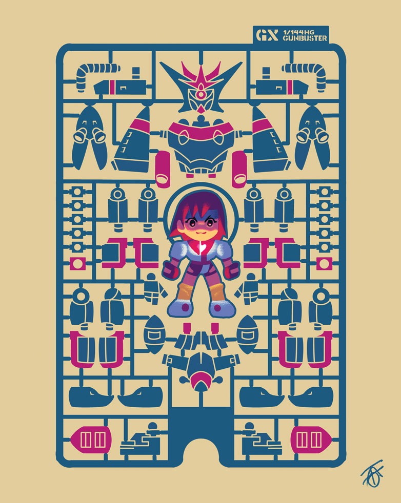 Tato Lu - Feel with Your Body! Judge with Your Heart! - Print - Super Mecha Art Show