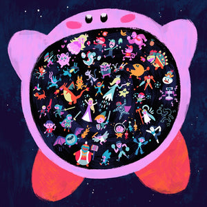 Sylvia Liu - Kirby Eats Print - Mario Bros Show