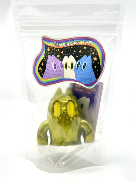 Mao - Ben the Ghost Cat - Yellow Jade - Soft Vinyl Toy - Q Pop Exclusive