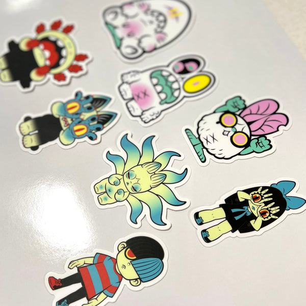 Grape Brain Stickers - Grapebrain vs Qpopshop: GVQ Exhibition - Q Pop Exclusive
